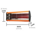 220V 1050W Heat Light Infrared Dryer Spray Paint Heating Curing Lamp Baking Booth Heater, EU Plug