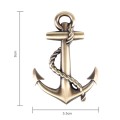 Ship Anchor Shape Car Auto Metal Free Stickers(Gold)