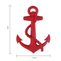 Ship Anchor Shape Car Auto Metal Free Stickers(Red)