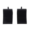 2pcs Solid Rubber Wheel Chock with Handle for Vehicles Under 2.5 Tons