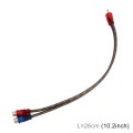 Car AV Audio Video 2 Female to 1 Male Copper Extension Cable Wiring Harness, Cable Length: 26cm