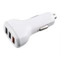 LZ-429 QC3.0 2.4A Three USB Ports Smart Quick Car Charger(White)