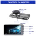 J20-1 2.5D 4 inch 170 Degrees Wide Angle Full HD 1080P Video Car DVR, Support TF Card / Motion Detec
