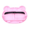 Cartoon Style Foldable Back Car Seat Drink Holder Back Seat Food Tray Storage Organizer Table(Pink)