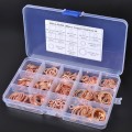 280 PCS O Shape Solid Copper Crush Washers Assorted Oil Seal Flat Ring Kit for Car / Boat  / Generat
