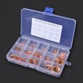 150 PCS O Shape Solid Copper Crush Washers Assorted Oil Seal Flat Ring Kit for Car / Boat  / Generat