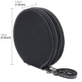 20 CD Disc Storage Case Leather Bag Heavy Duty CD/ DVD Wallet for Car, Home, Office and Travel(Black