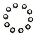 10 PCS 0.5W T4.7 Wedge Instrument Panel LED Light Dashboard Gauge Cluster Indicator Lamp Bulb(White