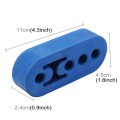 Universal Car 4 Holes Adjustable Rubber Mounting Bracket Exhaust Tube Hanging Rubber Tube(Blue)