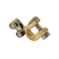2 PCS Brass Positive and Negative Car Battery Connectors Terminals Clamps Clips, Inner Diameter: 1.2