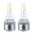 2 PCS 9006 18W 1800 LM 6000K IP68 Casnbus Constant Current Car LED Headlight with 2 COB Lamps, DC 9-