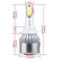 2 PCS 9006 18W 1800 LM 6000K IP68 Casnbus Constant Current Car LED Headlight with 2 COB Lamps, DC 9-