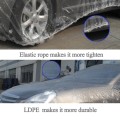 Outdoor Universal Waterproof Anti-Dust Sunproof 3-Compartment Sedan Disposal PE Car Cover, Fits Cars