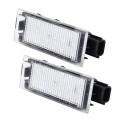 2 PCS License Plate Light with 18  SMD-3528 Lamps for Renault,2W 120LM,6000K, DC12V(White Light)