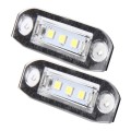 2 PCS License Plate Light with 3  SMD-5050 Lamps for Volvo,2W 120LM,6000K, DC12V(White Light)