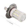 2 PCS H7 4.5W DC 12V 6000K 360LM Car Auto Ceramics Fog Light 18LEDs SMD-3030 Lamps, with Projector L