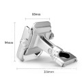 Motorcycle Handlebar Aluminum Alloy Phone Bracket, Suitable for 4-6 inch Device(Silver Grey)