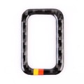 Car Carbon Fiber + German Flag Pattern Tailgate Trunk Switch Button Decorative Sticker for Mercedes-