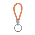 5pcs Car Key Ring Holder With Leather Strip (Orange)