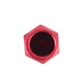 4PCS SA Metal Plated Hexagon Shape Universal Tire Valve Stem Cap(Red)