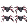 4 PCS Universal Spider Shape Car Motor Bicycle Tire Valve Caps (Red)