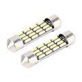 2 PCS 2W 100 LM 6000K 36MM Bicuspid Port Car Dome Lamp LED Reading Light with 16 SMD-4014 LED Lamps,