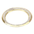 Car Aluminum Steering Wheel Decoration Ring with Diamonds For BMW(Gold)