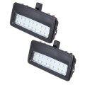2 PCS White Light Car LED Vanity Mirror Lamp Lights with 18 SMD-3528 Lamps for BMW F10 / F11 / F07 /