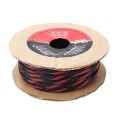 100m Car Nylon Weave Audio Cable Protective Cover(Red)