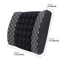 12V Four Season Chemical Fiber Wrapping Lumbar Seat Relaxation Waist Support Cushion for Car Office