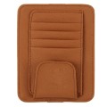 Multi-functional Auto Car Sun Visor Sunglass Holder Card Bill Ticket Storage Holder Pouch Bag(Brown)
