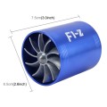 F1-Z Car Stainless Universal Supercharger Dual Double Turbine Air Intake Fuel Saver Turbo Turboing C