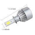 2 PCS  H3 18W 1800 LM 6000K IP68 Canbus Constant Current Car LED Headlight with 2 COB Lamps, DC 9-36