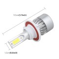 2 PCS  H13 18W 1800 LM 6000K IP68 Canbus Constant Current Car LED Headlight with 2 COB Lamps, DC 9-3