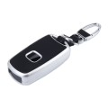 Car Auto PU Leather Fold Three Buttons Luminous Effect Key Ring Protection Cover for CRV(Silver)