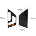 2 PCS German Flag Car Carbon Fiber Left Drive Seat Adjustment Panel Decorative Sticker for Mercedes-
