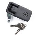 4 PCS Adjustable Black Paddle Entry Door Latch & Keys Tool Box Lock for Trailer / Yacht / Truck