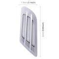2PCS Euro Style Metal Decorative Air Flow Intake Turbo Bonnet Hood Side Vent Grille Cover With Self-