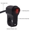Motorcycle Headlight Auxiliary Light Waterproof Aluminum Alloy Single Flash Switches with Indicator