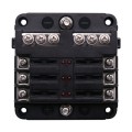 Independent Positive and Negative 1 in 6 Out 6 Way Circuit Blade Fuse Box Fuse Holder Kits with LED