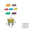 100 PCS Mix Assorted Car Motorcycle Truck Blade Fuse Set 3A 5A 7.5A 10A 15A 20A 25A 30A 35A 40A with