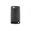 For PEUGEOT 2 Buttons Intelligent Remote Control Car Key with Integrated Chip & Battery & Holder, wi
