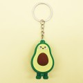 10 PCS Cute Fruit Jewelry Soft Silicone Cartoon Anthropomorphic Avocado Key Ring