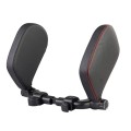 Car Seat Headrest Car Neck Pillow Sleep Side Headrest for Children and Adults (Black Red)