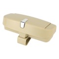 Car Multi-functional Glasses Case Sunglasses Box with Card Slot, Flat Style (Beige)