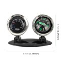 2 in 1 Guide Ball Car Guidance Compass Thermometer Cars Auto Dashboard