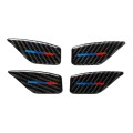 4 PCS Car Tricolor Carbon Fiber Door Inner Handle Wrist Panel Decorative Sticker for BMW 5 Series G3