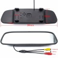 PZ604 170 Degree Car 4.3 inch Rearview Mirror Monitor with Square Camera