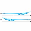 Car Styling Plaid Series PVC Sticker Auto Decorative Sticker (Blue)