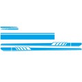 5 in 1 Car Styling Stripe Hood PVC Sticker Auto Decorative Sticker (Blue)